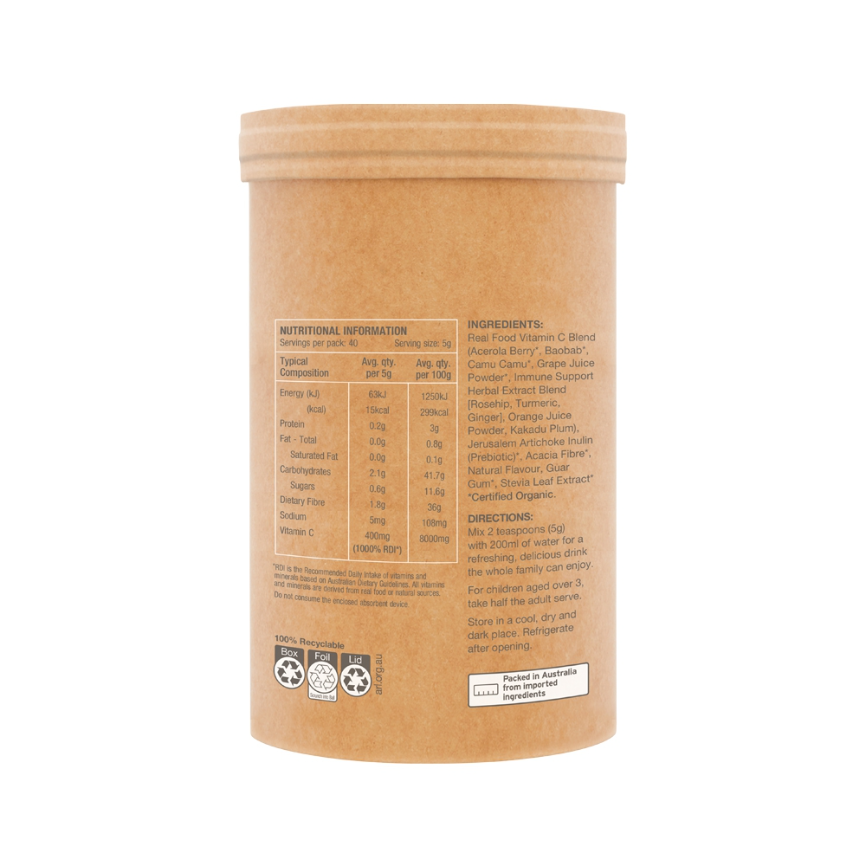 Raw Organic Vitamin C Passionfruit 200g