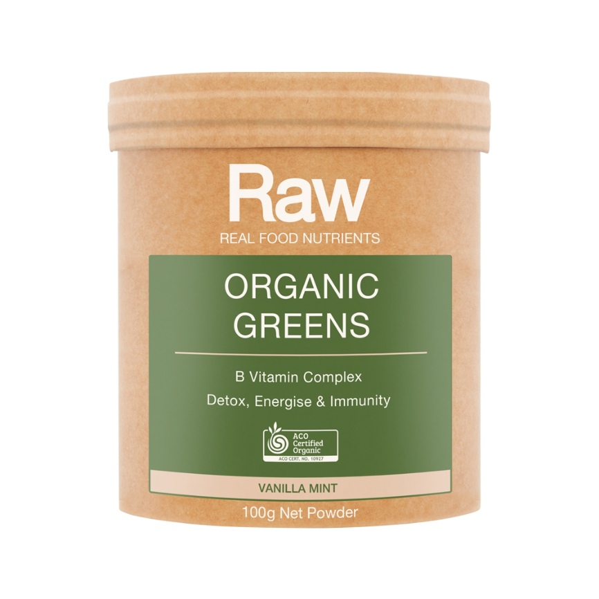 Raw Organic Greens Vanilla Mint 100g