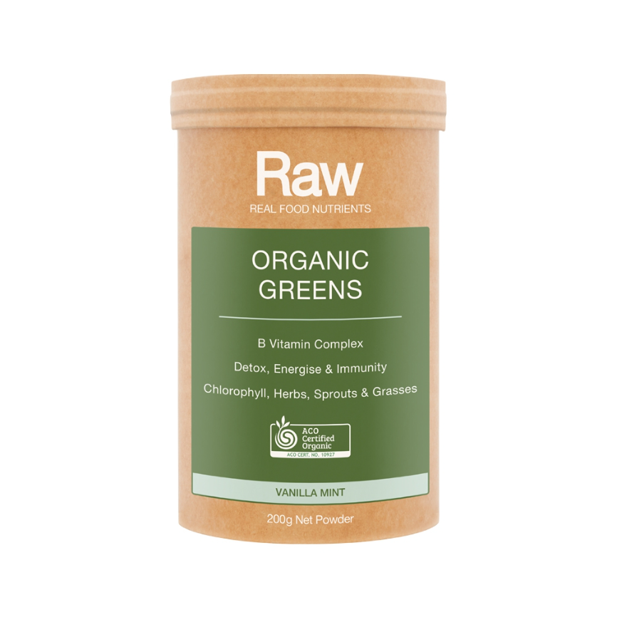 Raw Organic Greens Vanilla Mint 200g