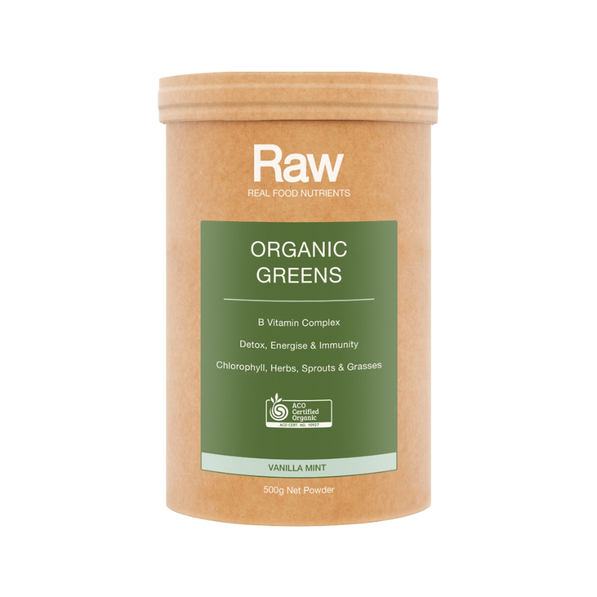 Raw Organic Greens Vanilla Mint 500g