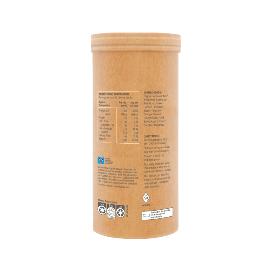 Raw Organic Fibre Orange 300g