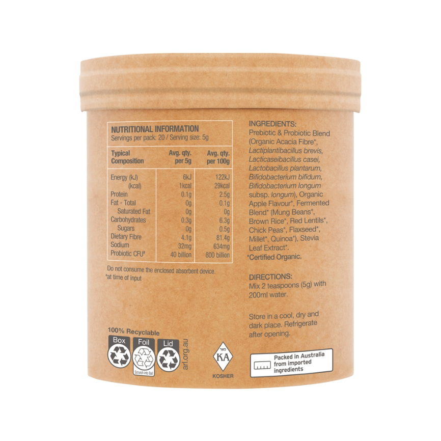 Raw Organic Probiotics Cloudy Apple 100g