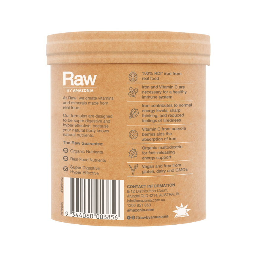 Raw Organic Iron Apple Blackcurrant 100g