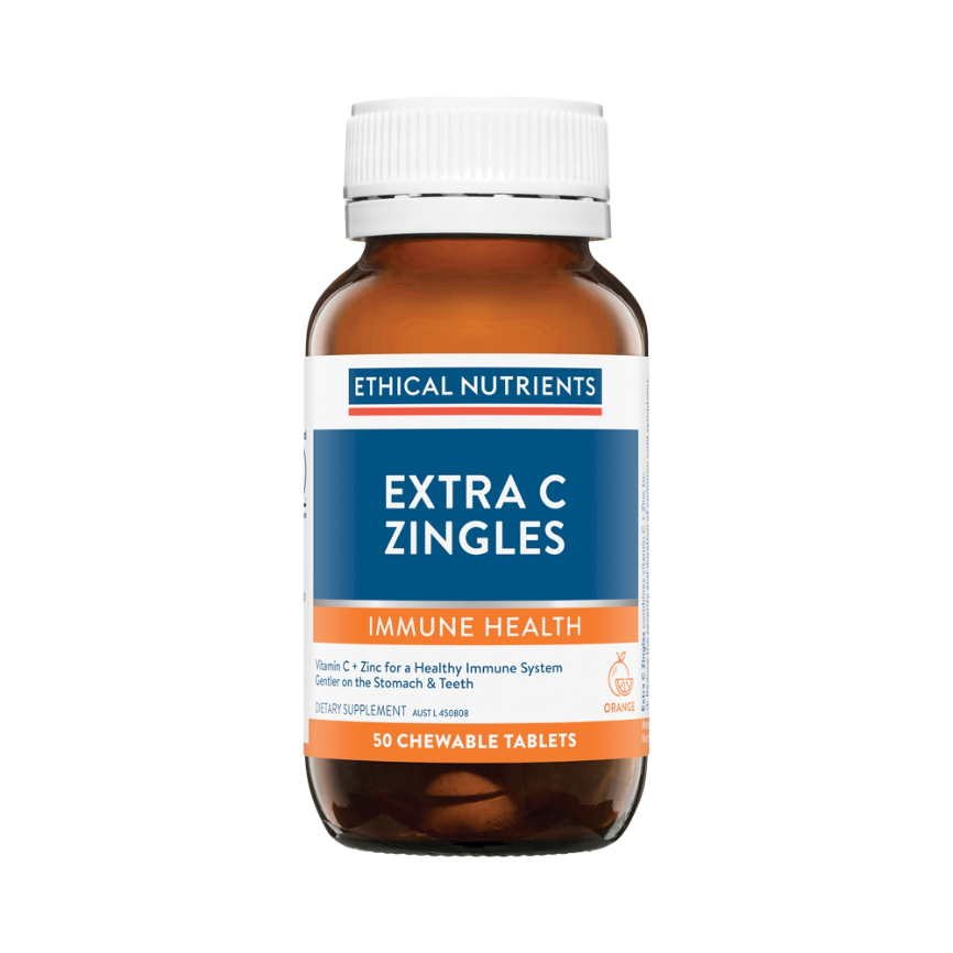 Ethical Nutrients Extra C Zingles Chewable Orange 50t
