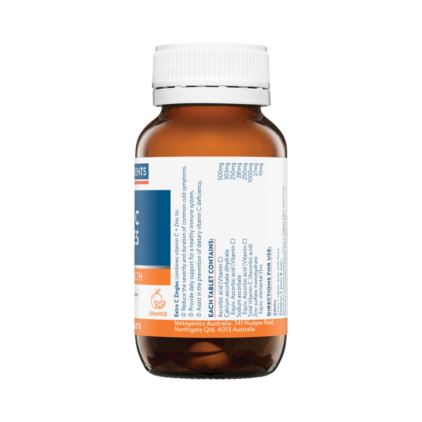 Ethical Nutrients Extra C Zingles Chewable Orange 50t