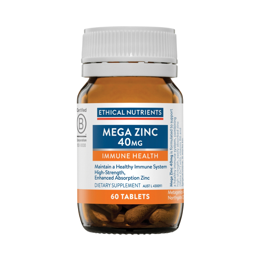 Ethical Nutrients Mega Zinc 40mg 60t