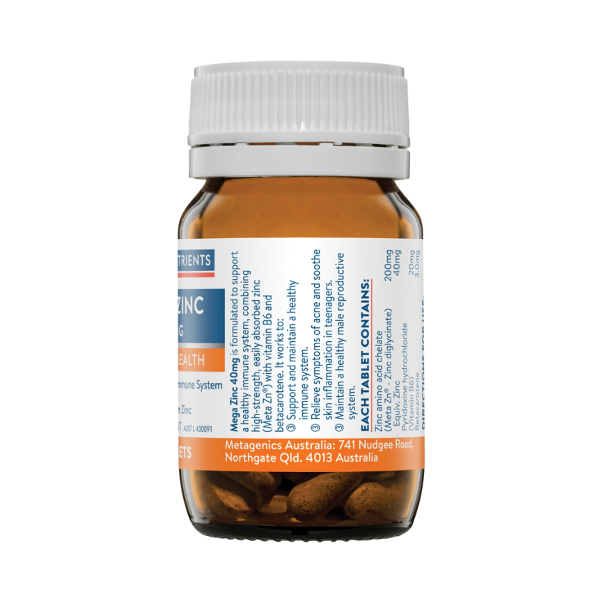Ethical Nutrients Mega Zinc 40mg 60t