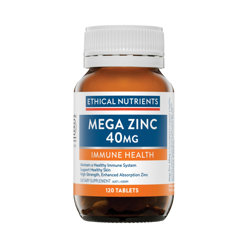 Ethical Nutrients Mega Zinc 40mg 120t