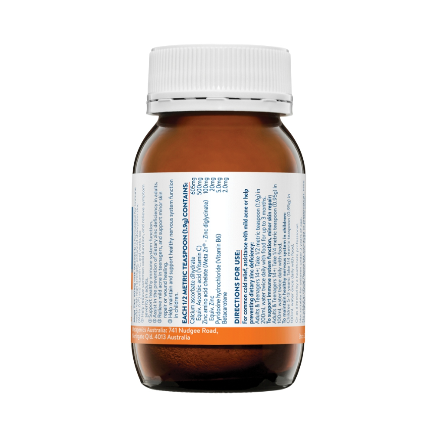 Ethical Nutrients Mega Zinc 40mg Vit C Orange 95g