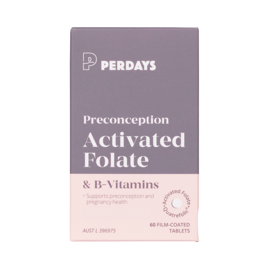Folate Acticated Perdays Preconception Activated Folate B Vit 60t — Health Freek