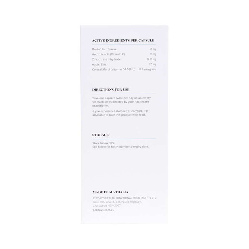 Perdays Immune Boost Plus Lactoferrin 60c