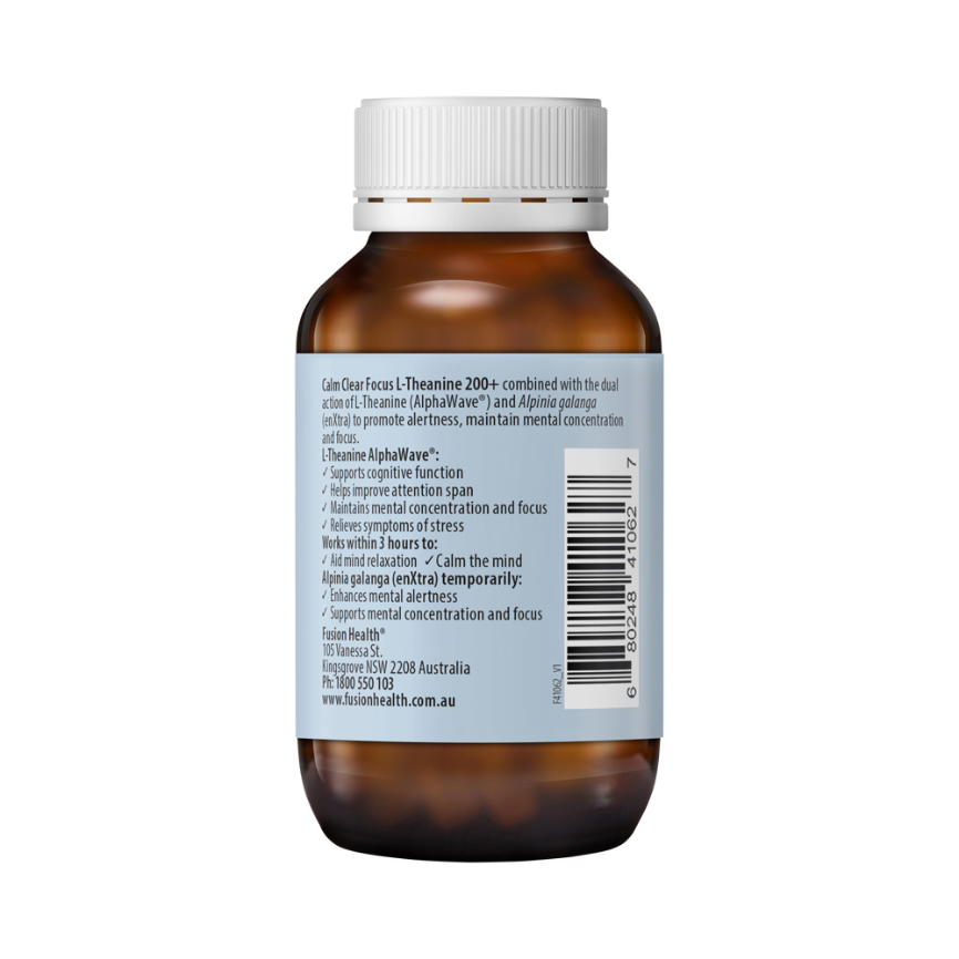 Fusion Health Calm Clear Focus L Theanine 200 Plus 30t