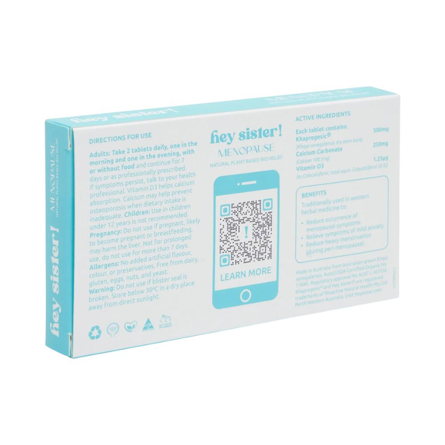 Hey Sister Menopause Tab Natural Plant Based Bio Relief