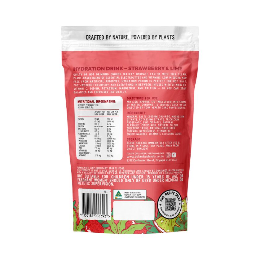 Botanika Blends Hydration Potion Strawberry Lime 165g