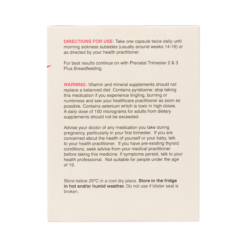 Naturobest Prenatal Trimester One With Ginger 120c