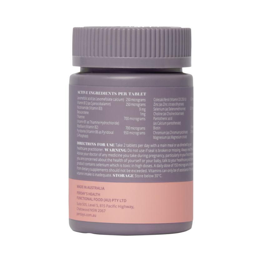 Perdays Bump To Breast Prenatal Multi 60t
