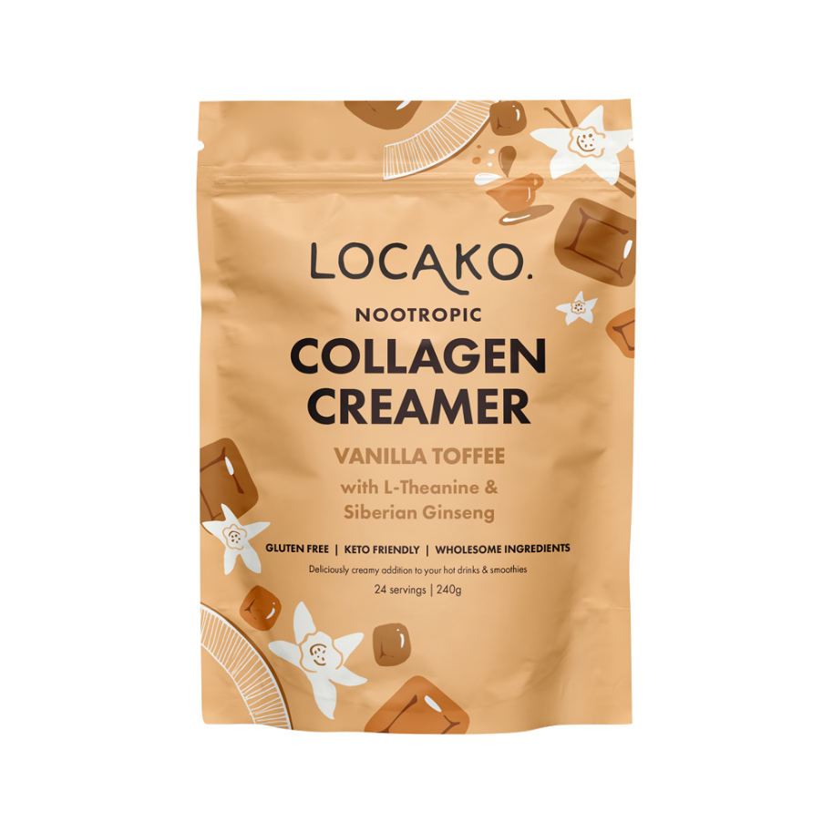 Locako Collagen Creamer Nootropic Vanilla Toffee 240g