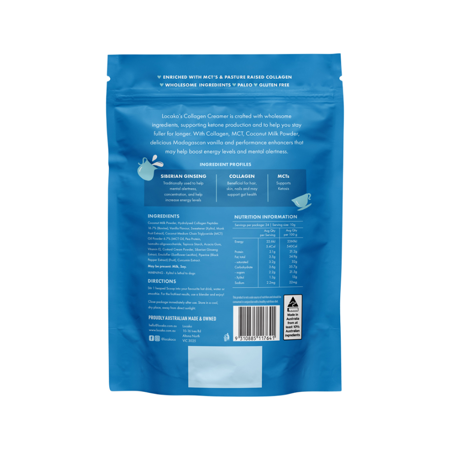 Locako Collagen Creamer Performance Vanilla 240g