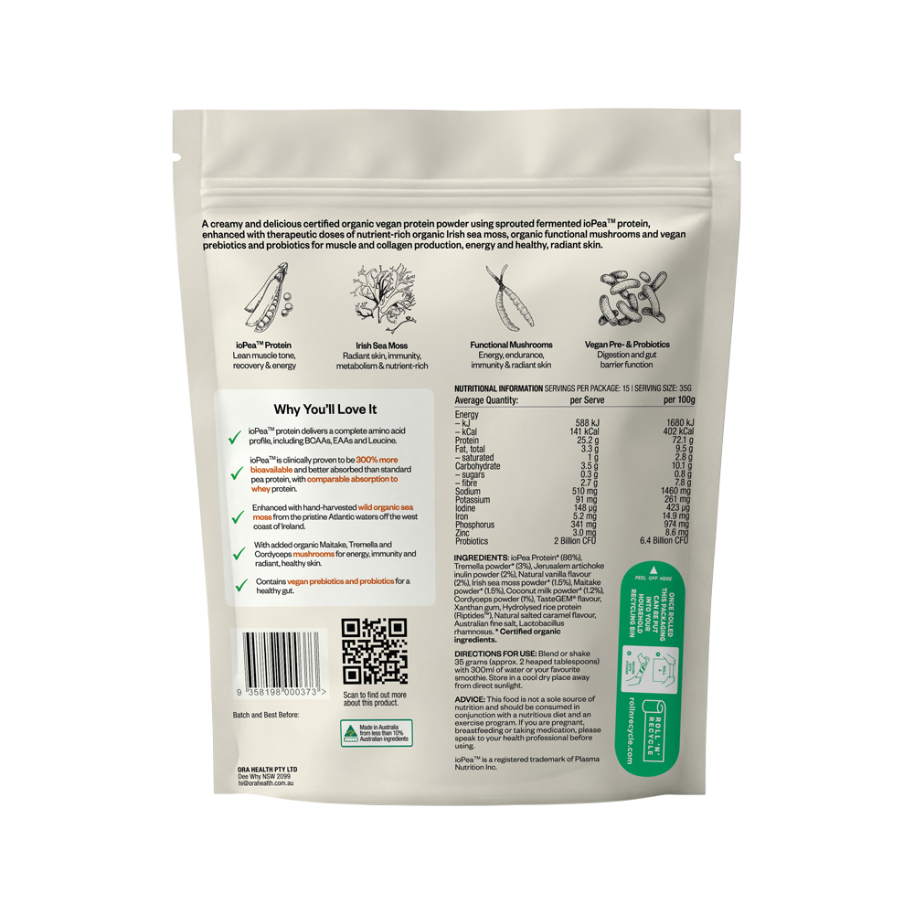 Ora Radiant Strength Protein Salt Caramel Vanilla 525g