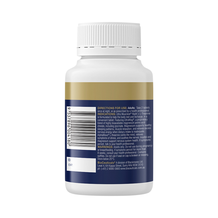 Bioceuticals Ultra Muscleze Night L Theanine 60t