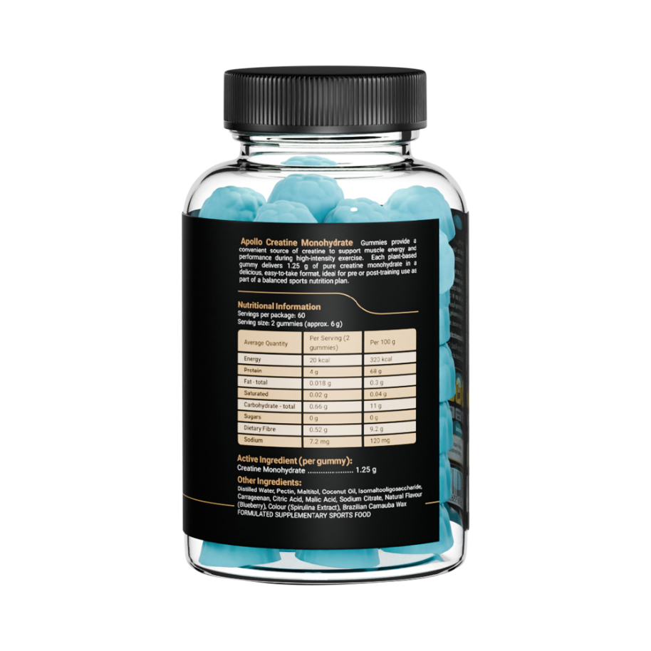 Apollo Creatine Monohydrate Gummies Blueberry 120pk
