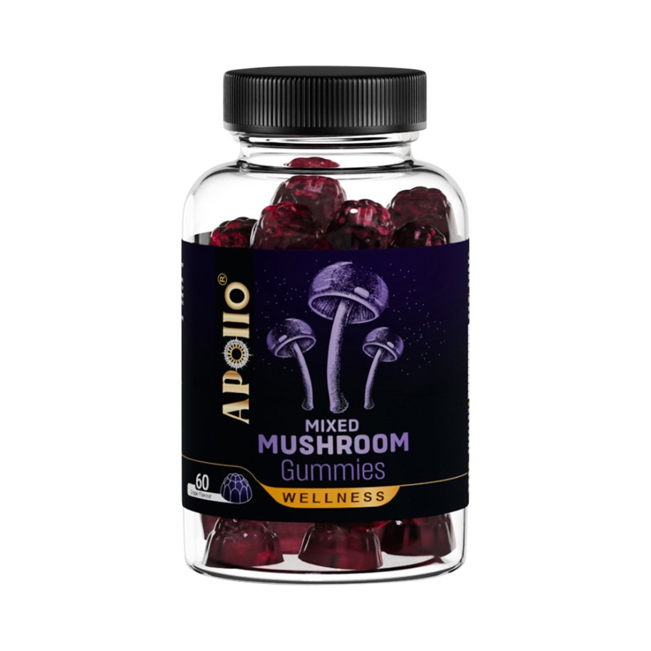 Apollo Mixed Mushroom Gummies Grape 60pk