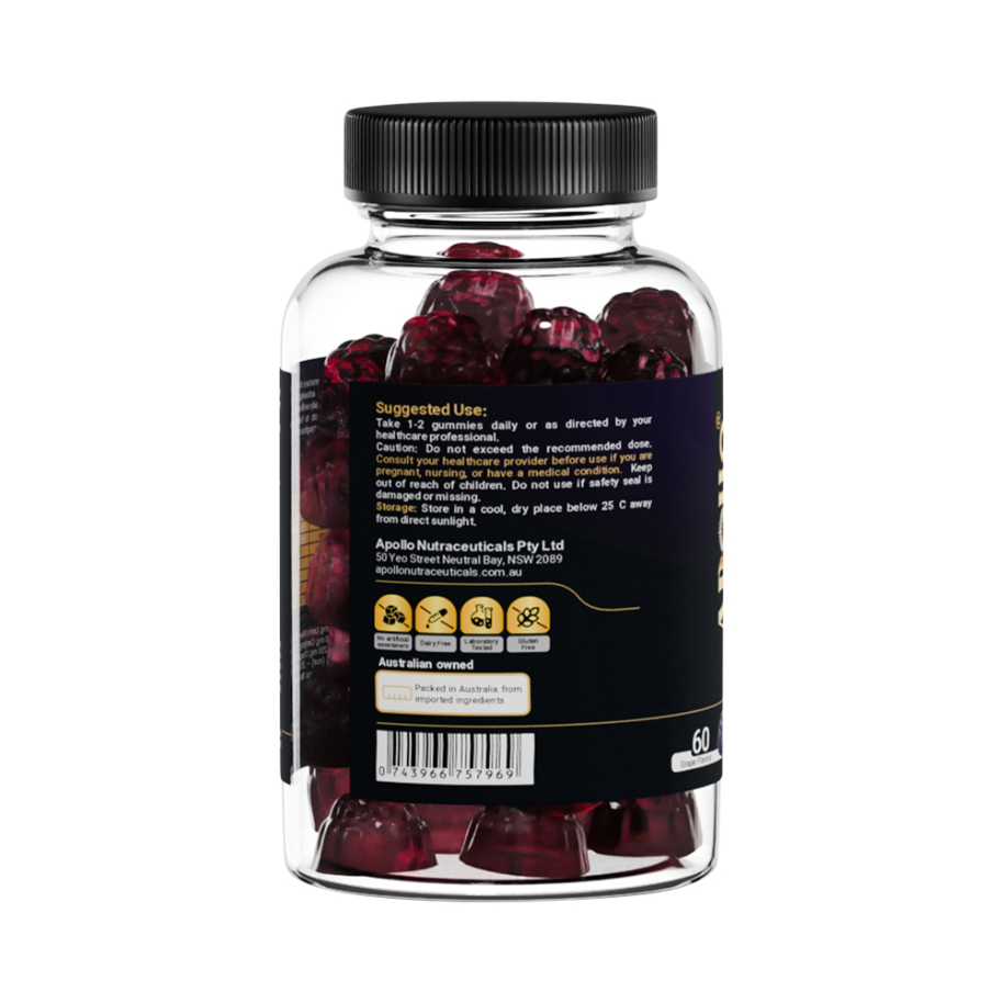Apollo Mixed Mushroom Gummies Grape 60pk