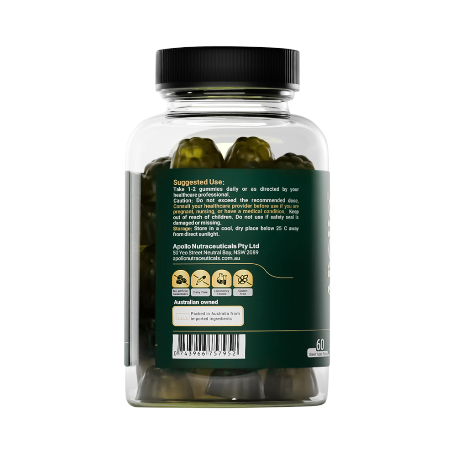 Apollo Irish Sea Moss Gummies Green Apple 60pk