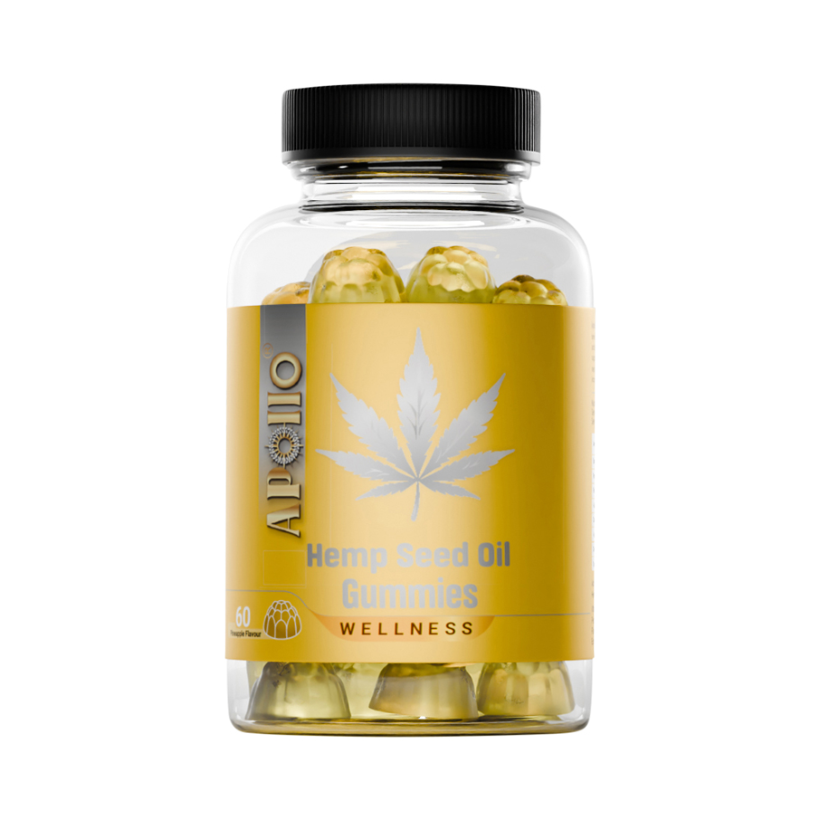 Apollo Hemp Seed Oil Gummies Pineapple 60pk