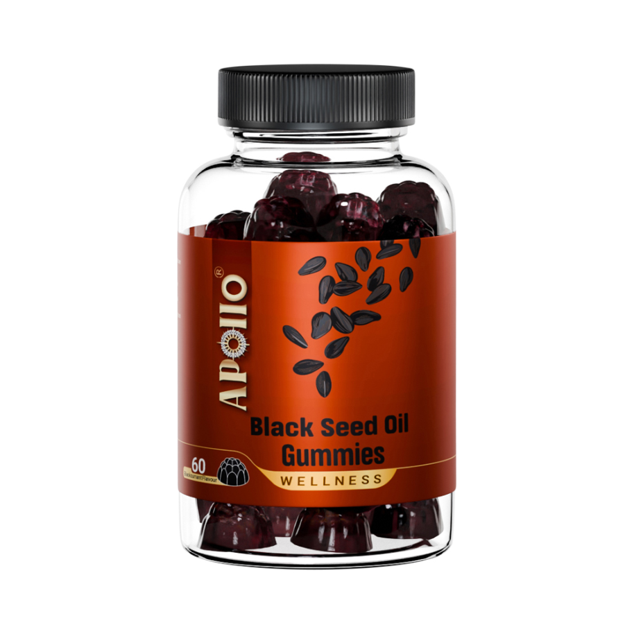 Apollo Black Seed Oil Gummies Blackcurrant 60pk