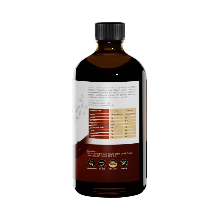 Apollo Organic Black Seed Oil Tq 2% 100ml