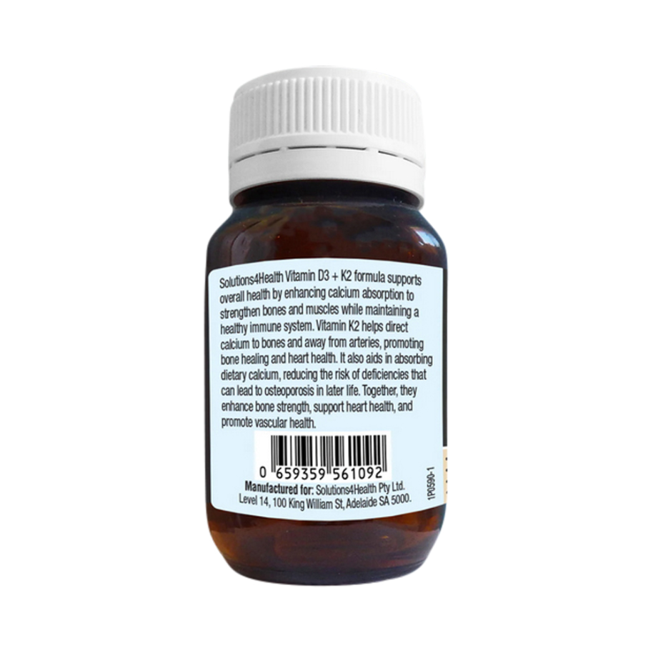 Solut 4 Health Vitamin D3 K2 60vc