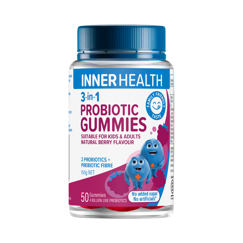 Inner Health Kids 3 In 1 Probiotic Gummies Orange 50pk