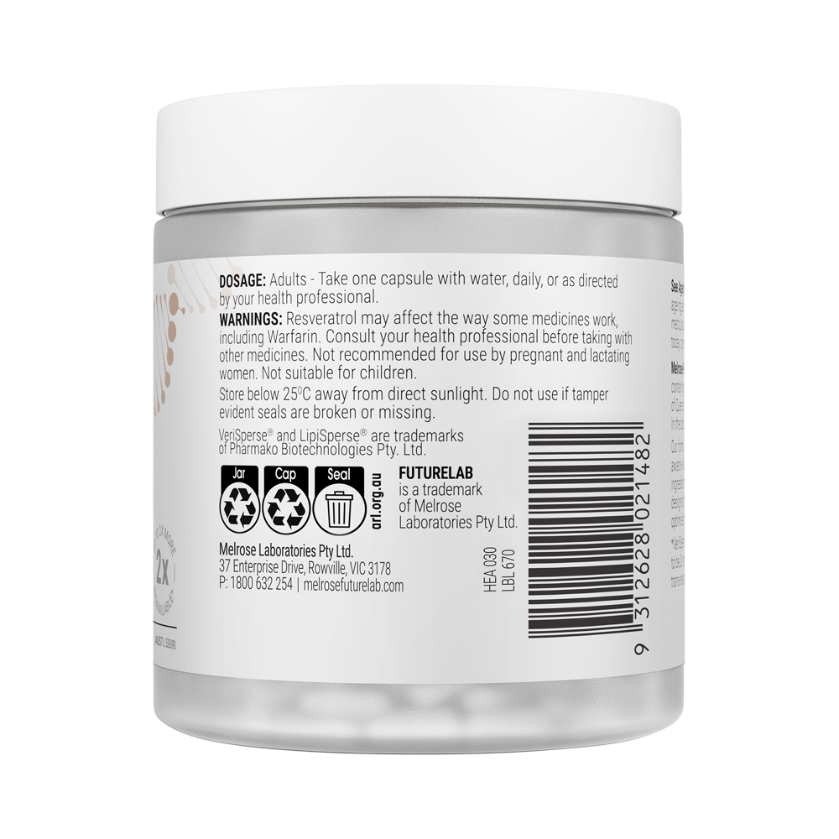 Melrose Futurelab Resveratrol Quercetin 30vc