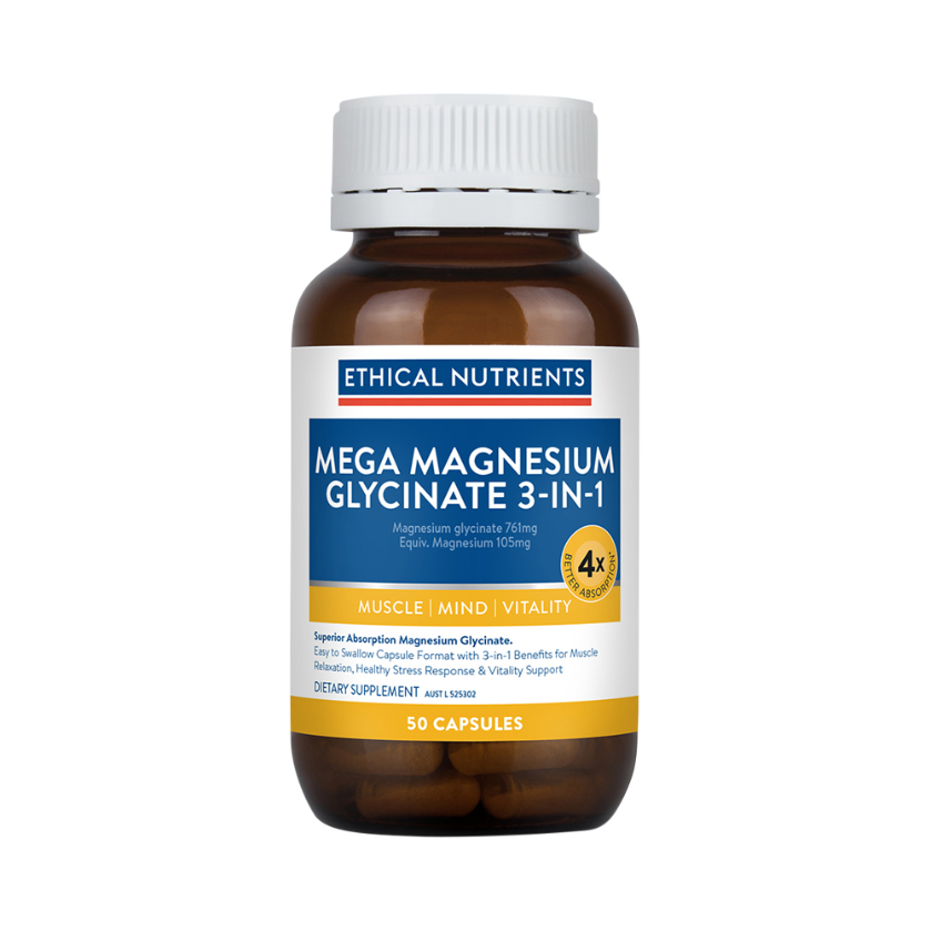 Ethical Nutrients Mega Magnesium Glycinate 3in1 50c