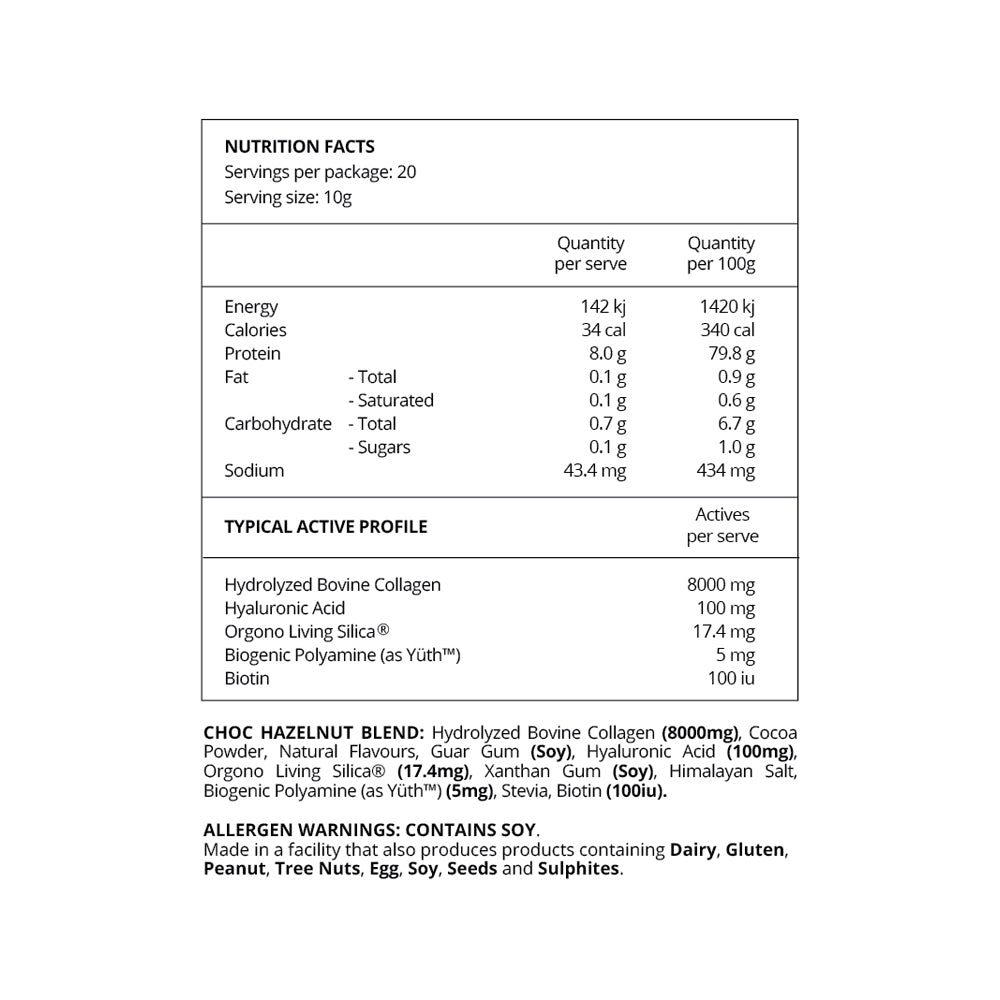 Before You Speak Collagen Complex Choc Hazelnut 200g