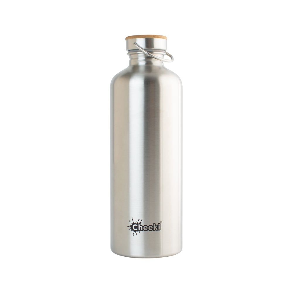 Cheeki Stainless Steel Bottle Thirsty Max Silver 1.6l