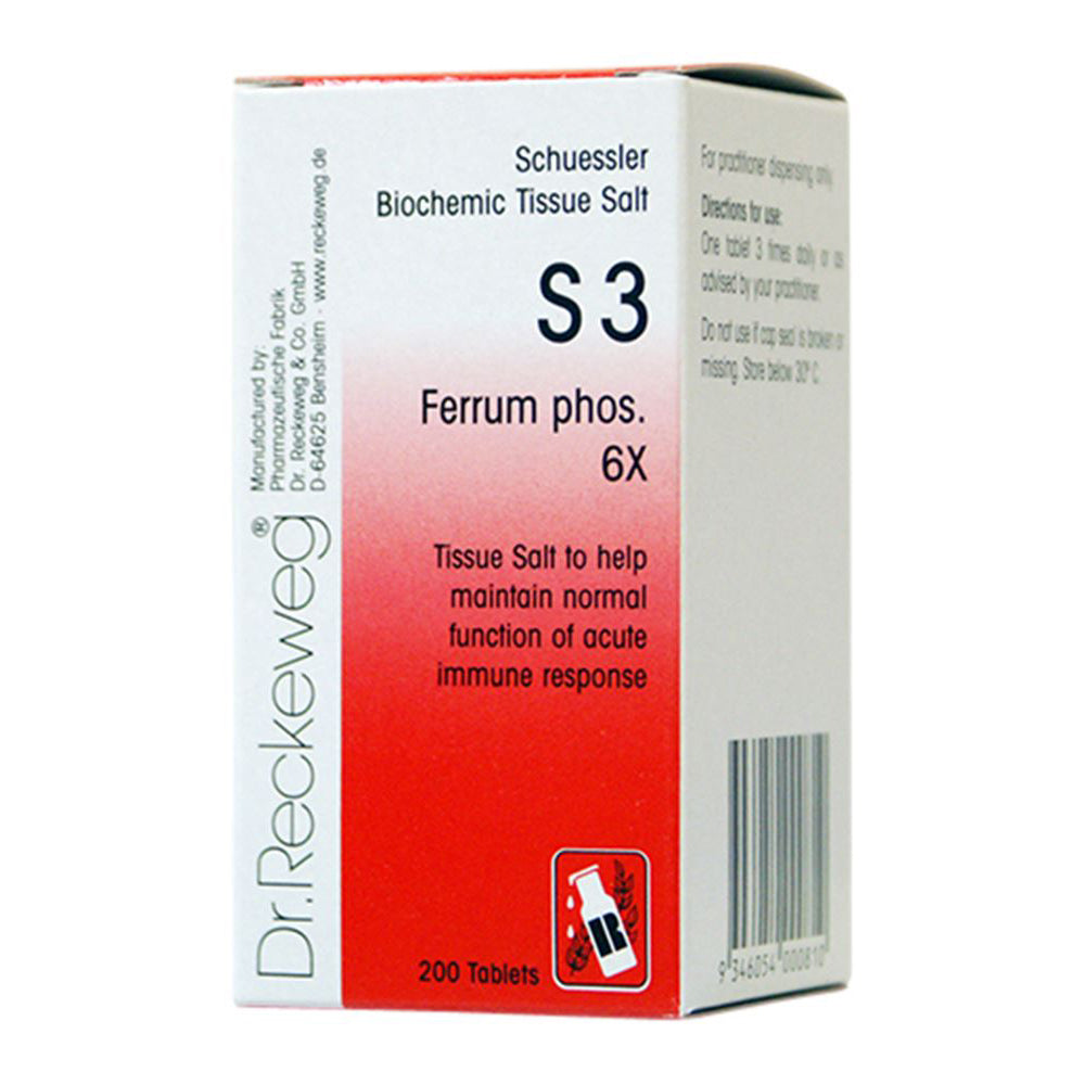 Dr. Reckeweg Schuessler Tissue Salt S3 Ferrum Phos. 6x 200t