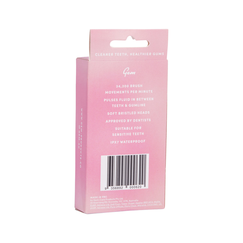 Gem Toothbrush Electric Replacem Heads Coconut X 2 Pk