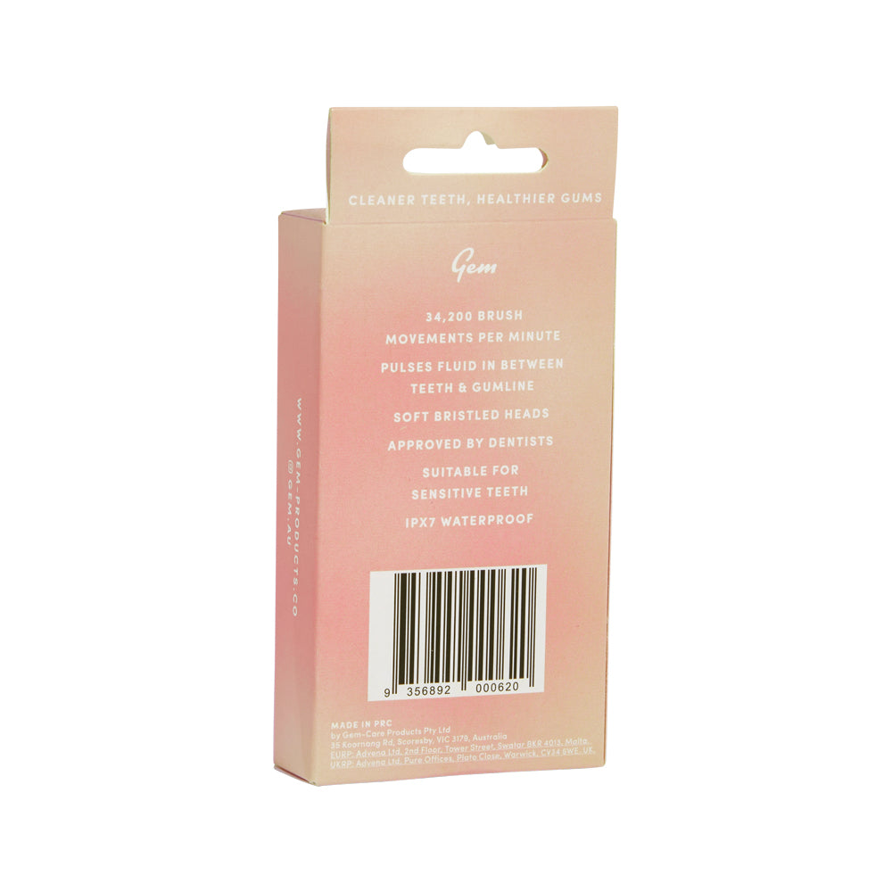 Gem Toothbrush Electric Replacem Head Watermel X 2 Pk