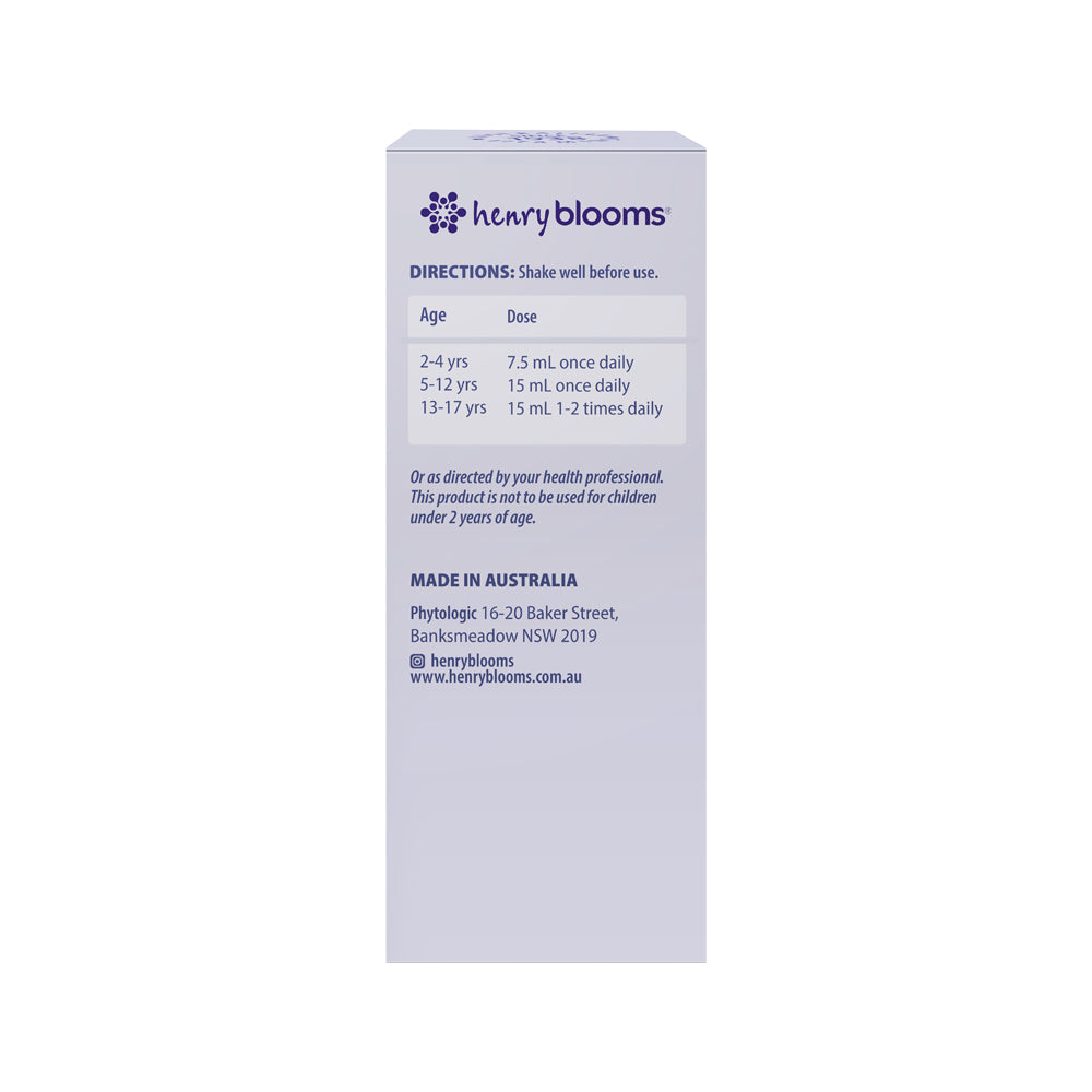 H.blooms Kids Liquid Immunity Blackcurrant 100ml