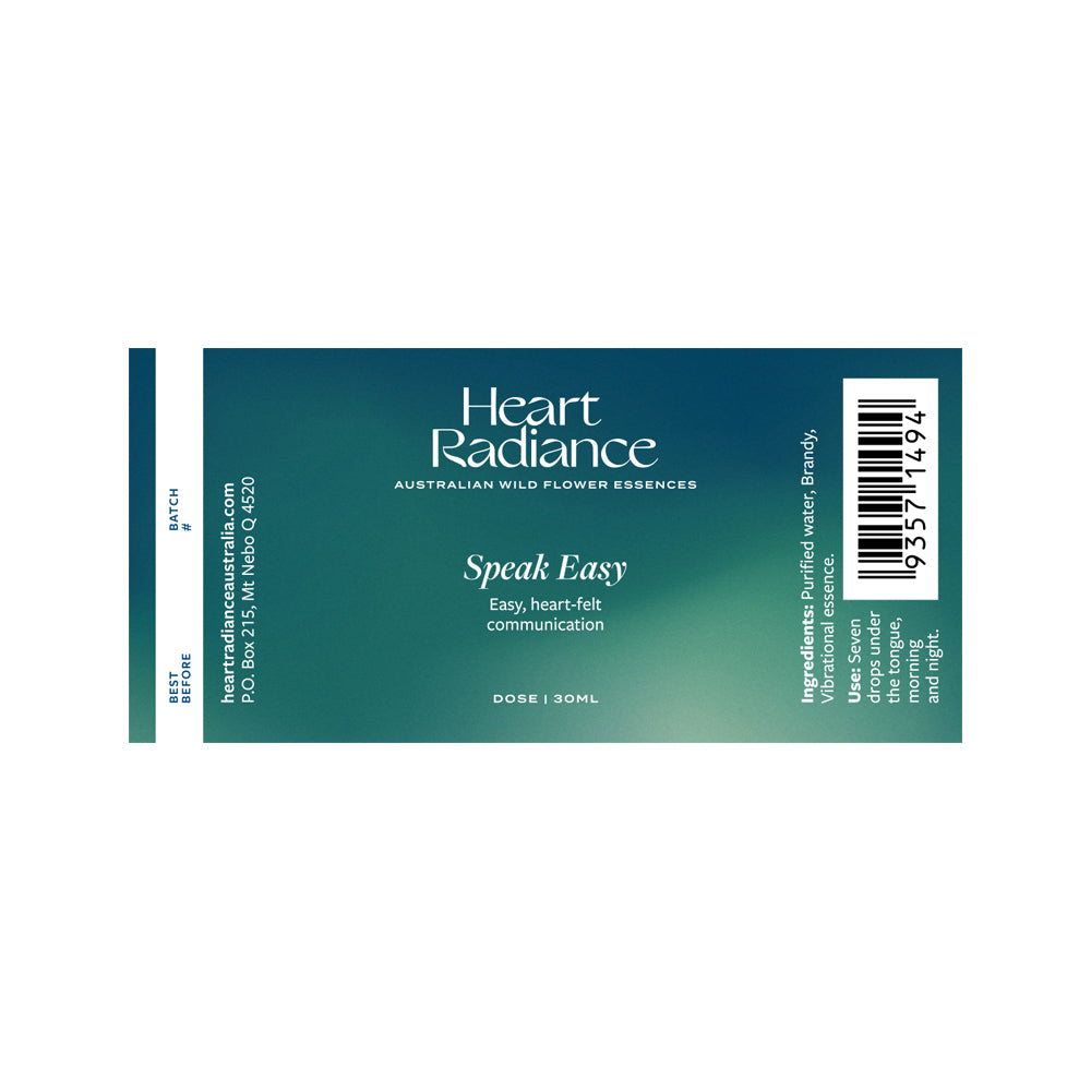 Heart Radiance Aust Wild Flow Ess Speak Easy 30ml