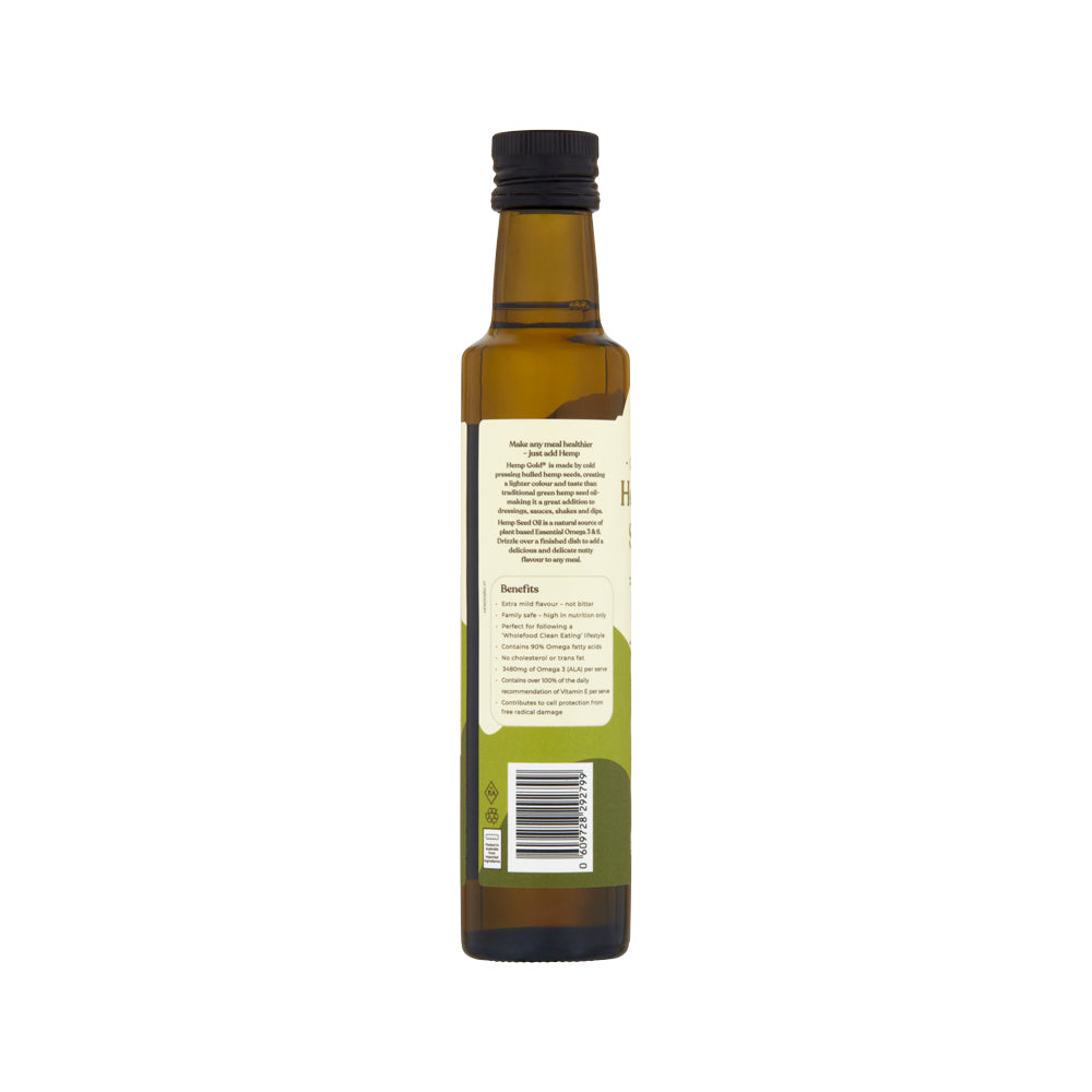 Hemp Foods Aust Organic Hemp Seed Oil Gold 250ml