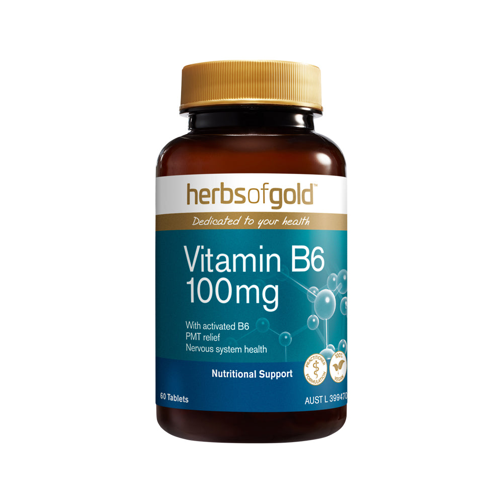 Herbs Of Gold Vitamin B6 100mg 60t