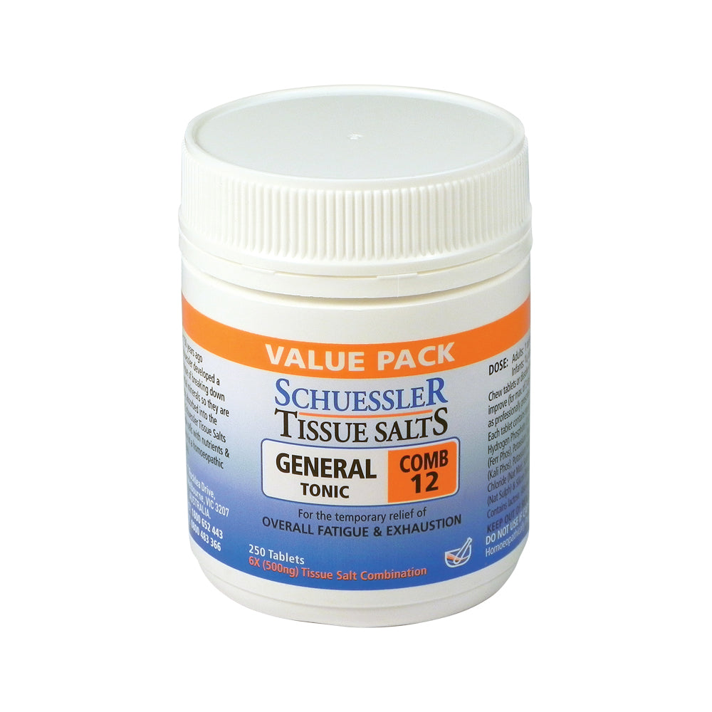 Martin Pleasance Tissue Salts Comb 12 -General Tonic- 250t
