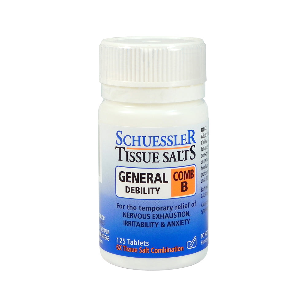 Martin Pleasance Tissue Salts Comb B -General Debility- 125t