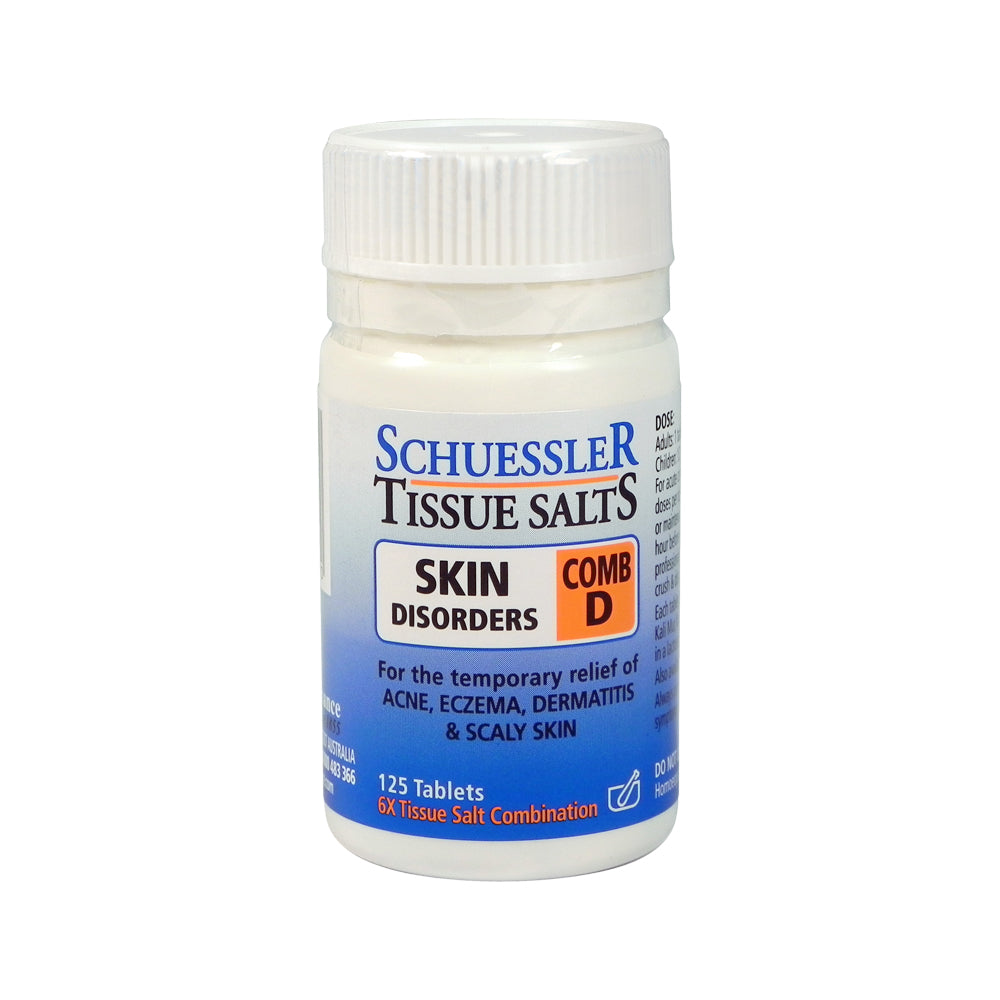Martin Pleasance Tissue Salts Comb D -Skin Disorders- 125t