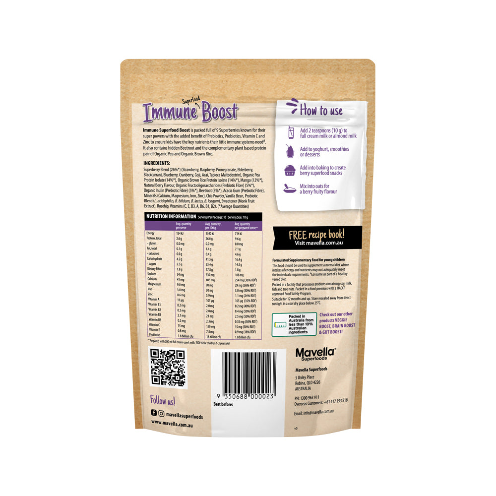 Mavella Superfoods Immune Smoothie Boost Berry 100g