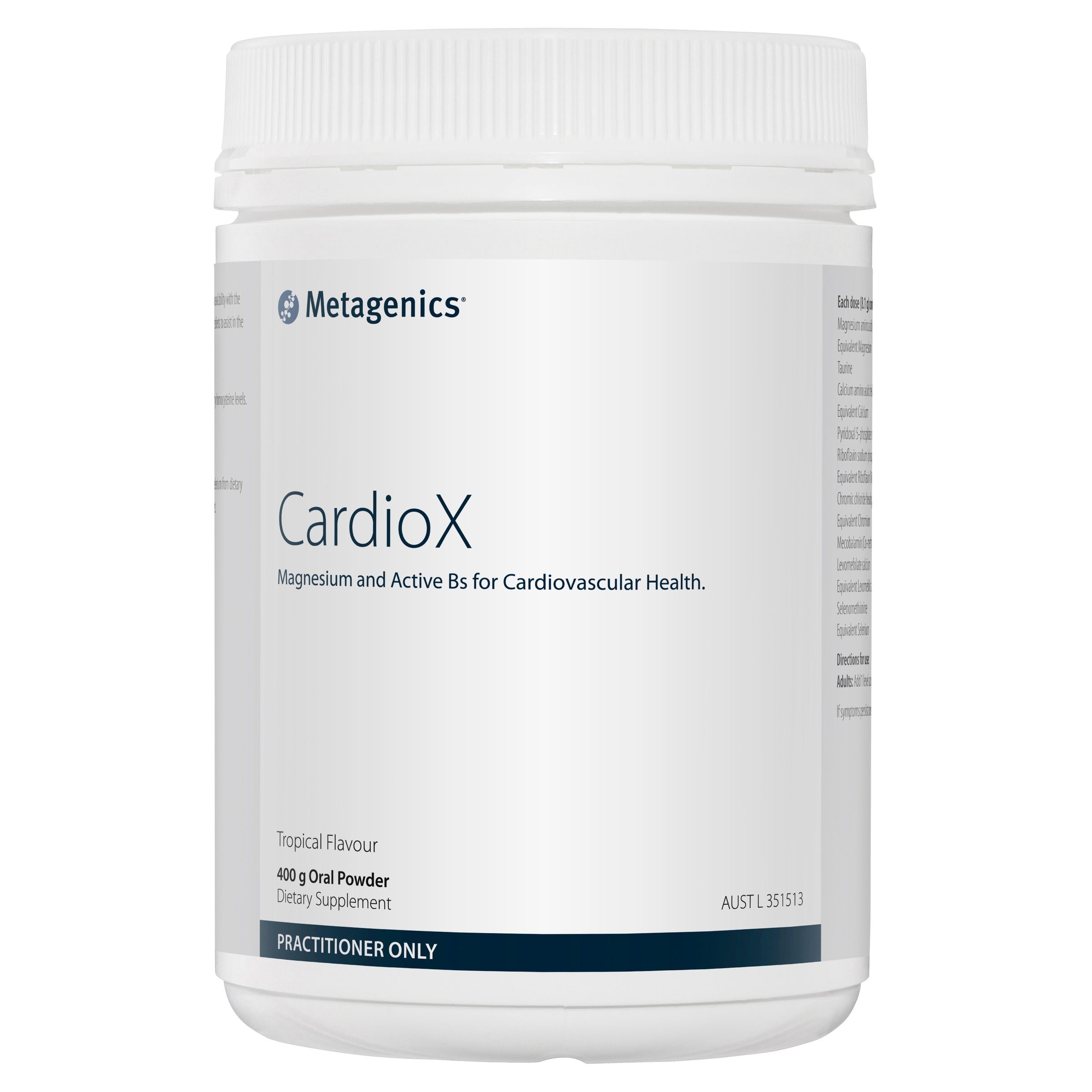 Metagenics CardioX Oral Powder Tropical Flavour 400 g