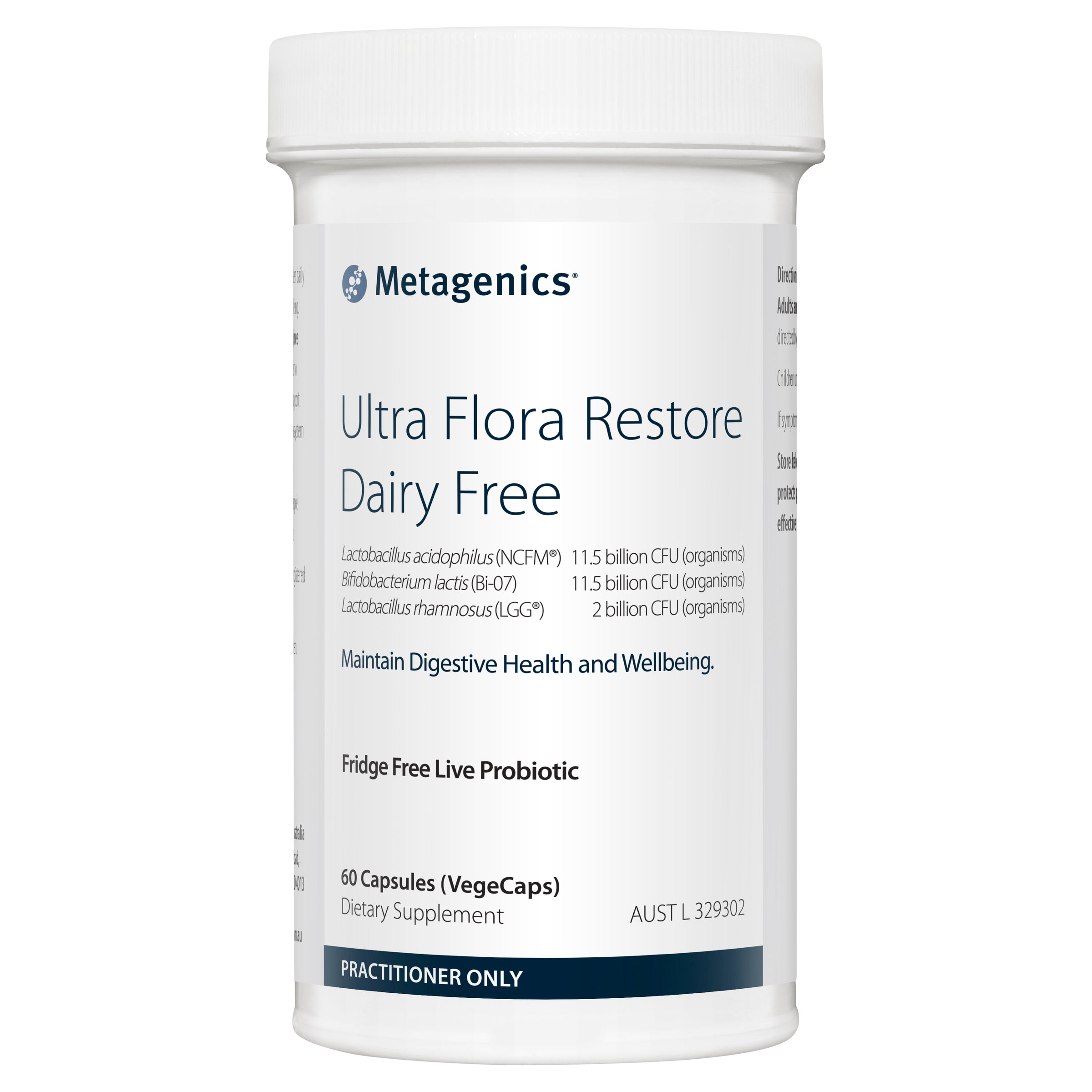 Metagenics Ultra Flora Restore Dairy Free 60 Capsules (VegeCaps)